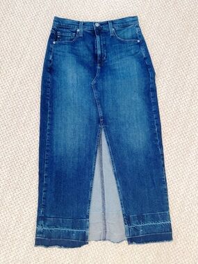 AG Adriano Goldschmied Davina Maxi Denim Skirt Women’s 27 Dark Wash Front Slit